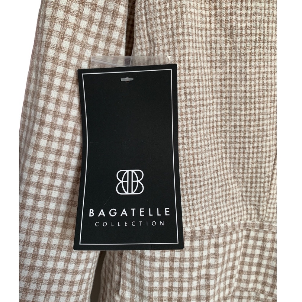 NWT Bagatelle Women's Oversized Blazer Size Medium Tan Cotton Blend - Picture 3 of 8